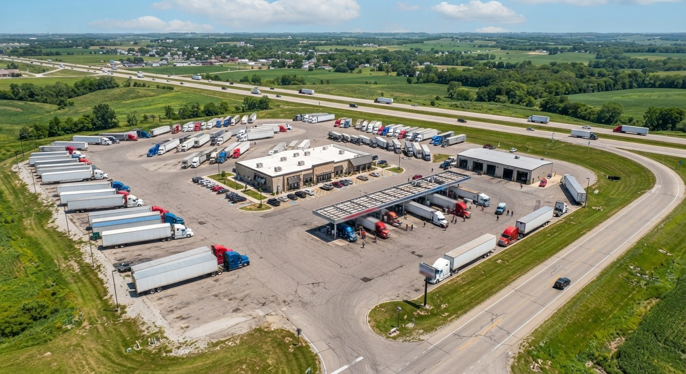 DEBOL TRUCKING LLC trailers staged for outbound release